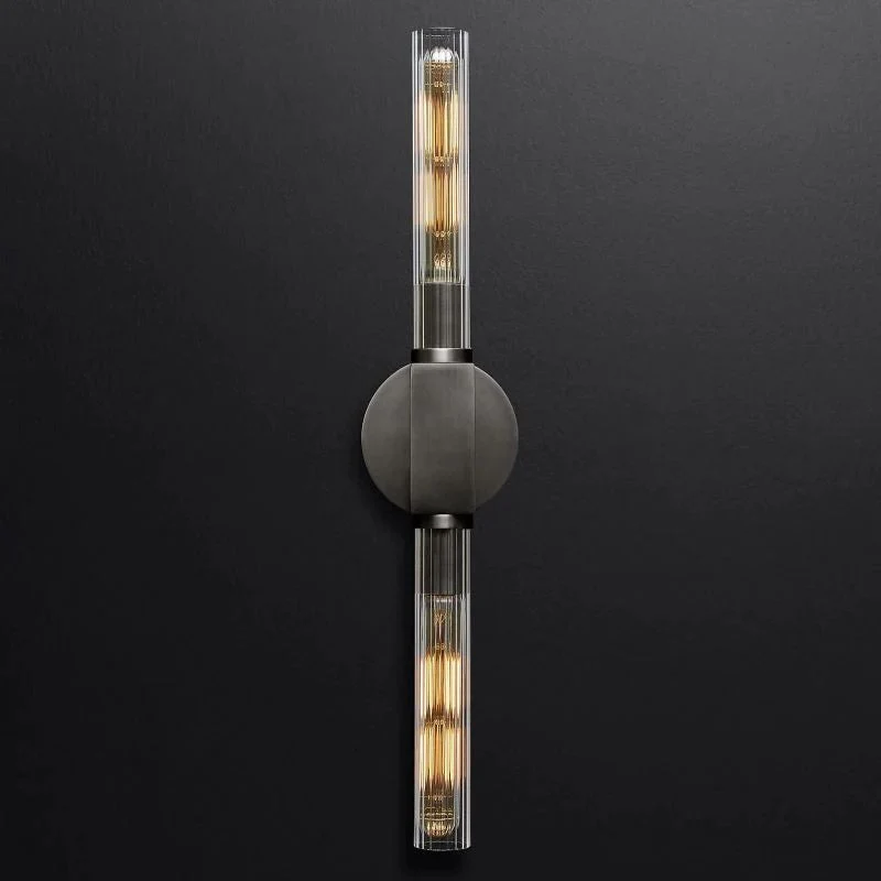 Wandlamp Glas Lineair Design Messing Zwart Nikkel Dimbaar Sfeervol Woonkamer Slaapkamer Gang Entree Verlichting | Sansoti