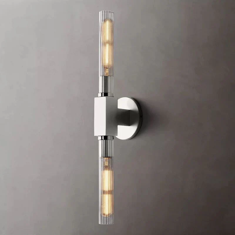Wandlamp Glas Lineair Design Messing Zwart Nikkel Dimbaar Sfeervol Woonkamer Slaapkamer Gang Entree Verlichting | Sansoti
