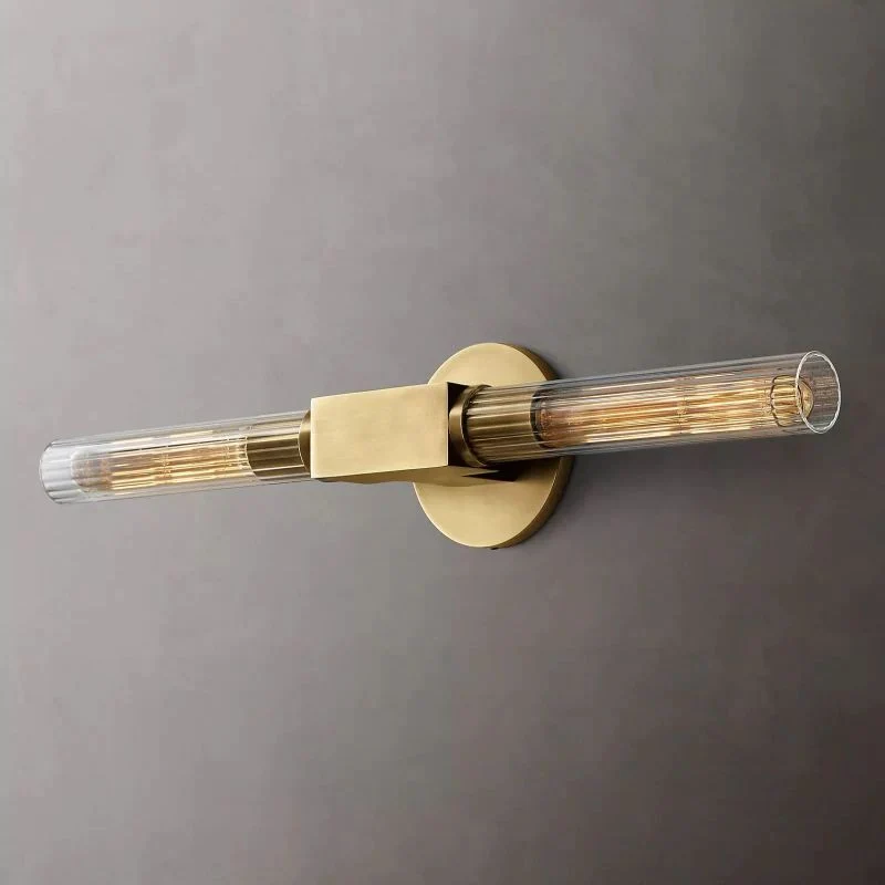 Wandlamp Glas Lineair Design Messing Zwart Nikkel Dimbaar Sfeervol Woonkamer Slaapkamer Gang Entree Verlichting | Sansoti
