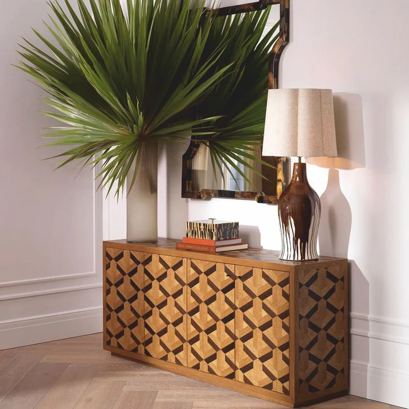 Casa Padrino Luxus Sideboard mit 4 Türen Braun 180 cm - Luxus Hotel Möbel