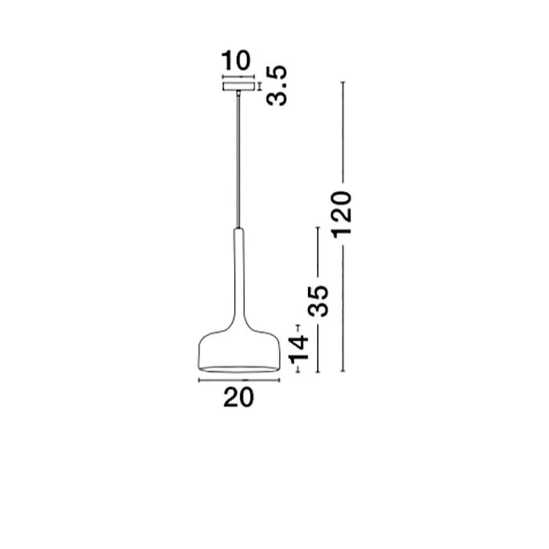 Nuorese Metall-Pendellampe Braun