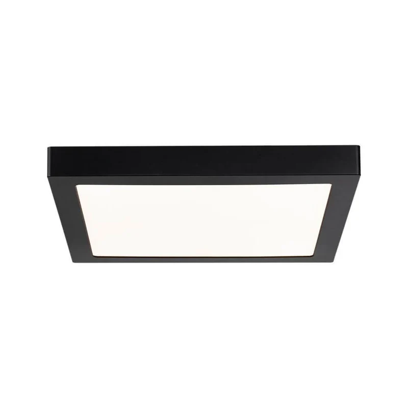 LED Panel Abia Eckig Schwarz-Matt