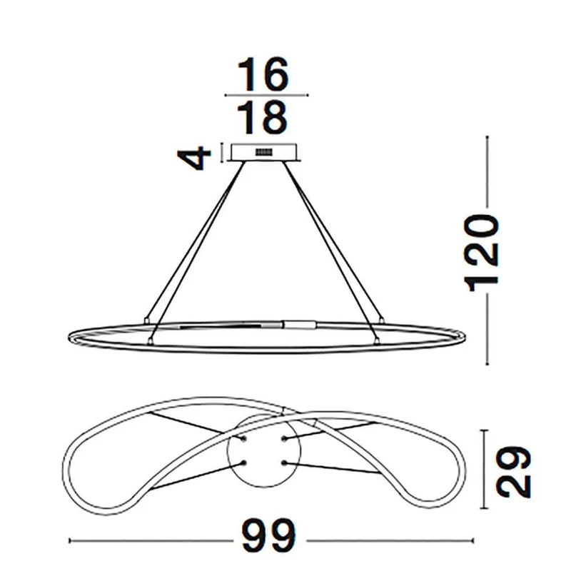 Martino LED Hängelampe Chrom