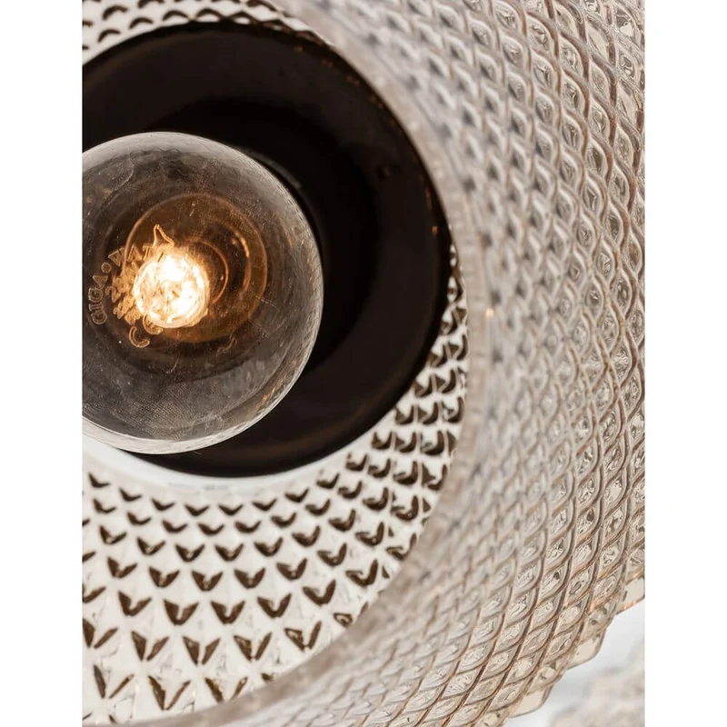 Magio Glas-Pendellampe 3-flammig Cognac