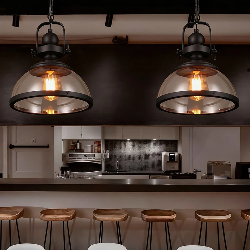 Hanglamp Industrieel Glas Vintage E27 Eetkamer Keukeneiland Slaapkamer Woonkamer Retro | Sansoti