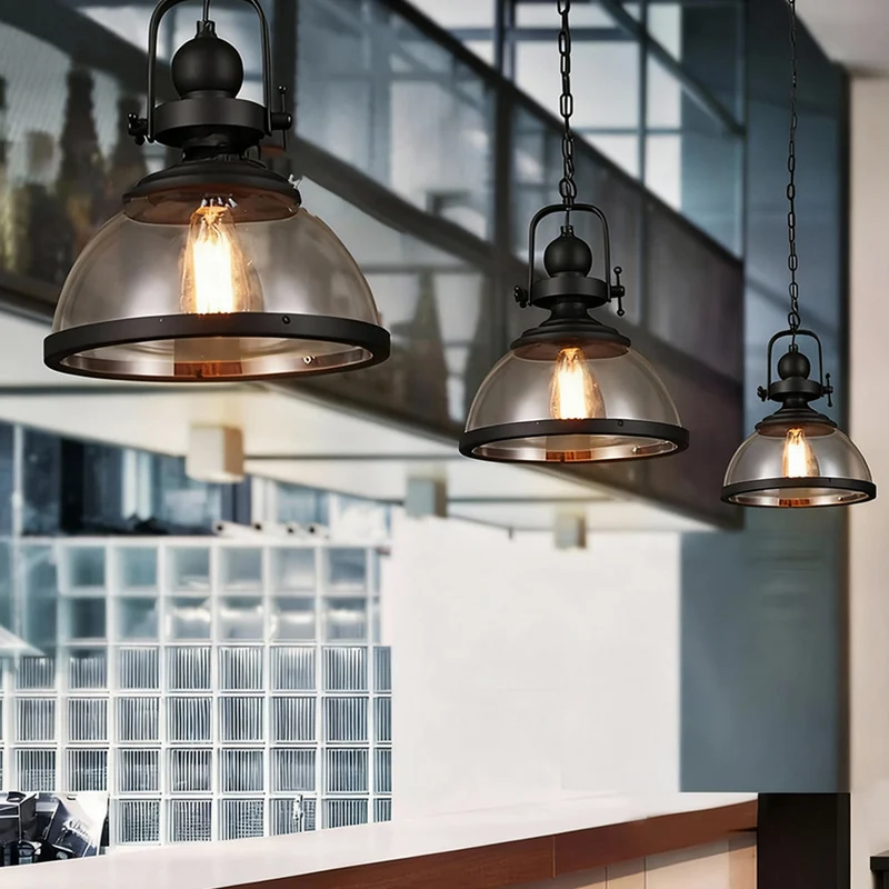 Hanglamp Industrieel Glas Vintage E27 Eetkamer Keukeneiland Slaapkamer Woonkamer Retro | Sansoti