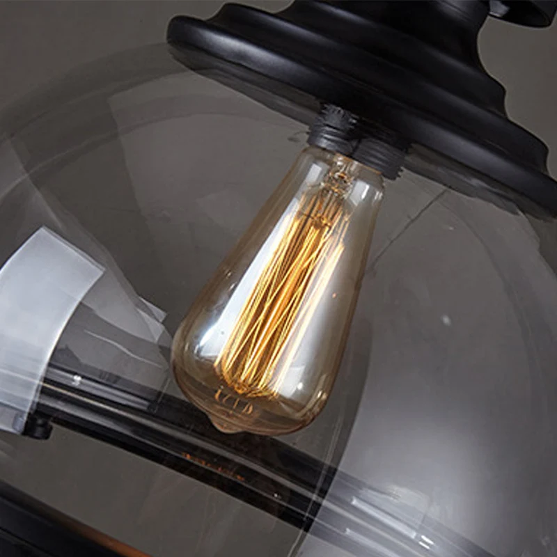 Hanglamp Industrieel Glas Vintage E27 Eetkamer Keukeneiland Slaapkamer Woonkamer Retro | Sansoti