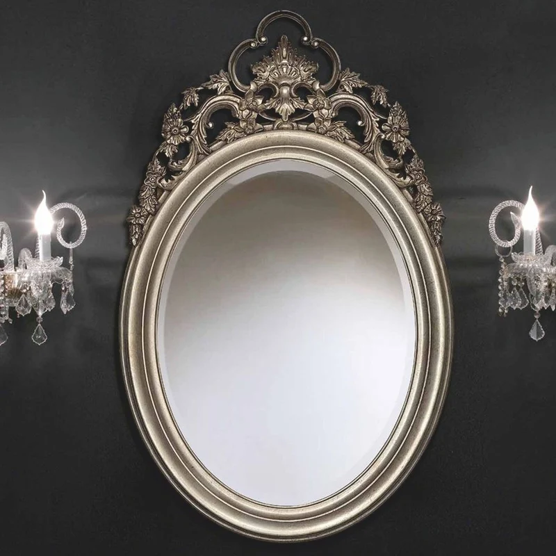 Casa Padrino Luxus Barock Spiegel Silber H. 121 cm - Barock Möbel - Made in Italy