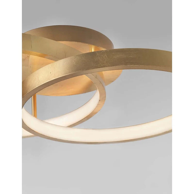Leon LED Deckenleuchte Metall Gold