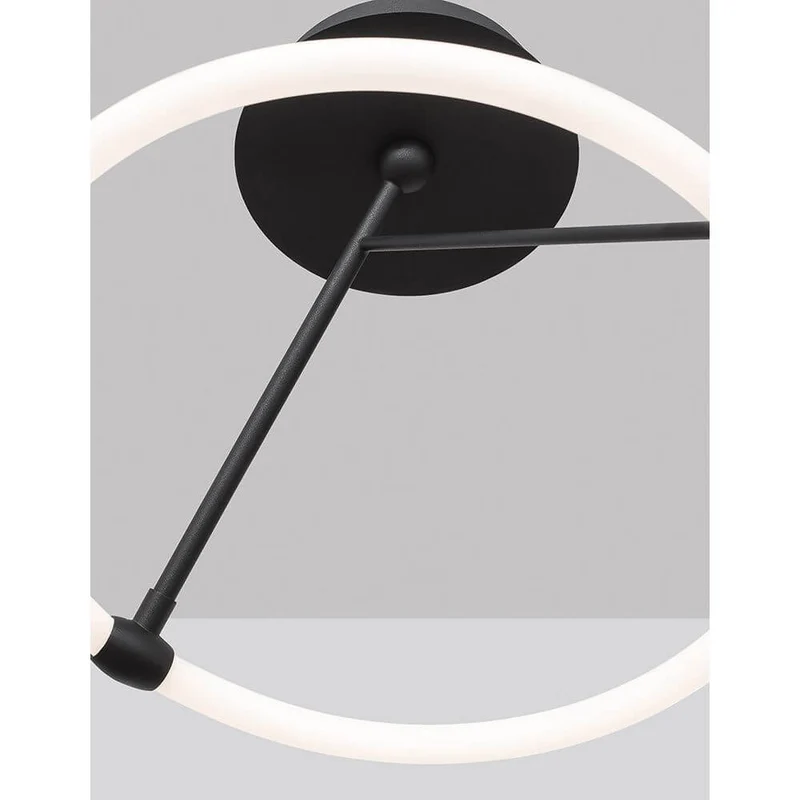 Janus LED Deckenlampe Ø 38cm Sandig-Schwarz