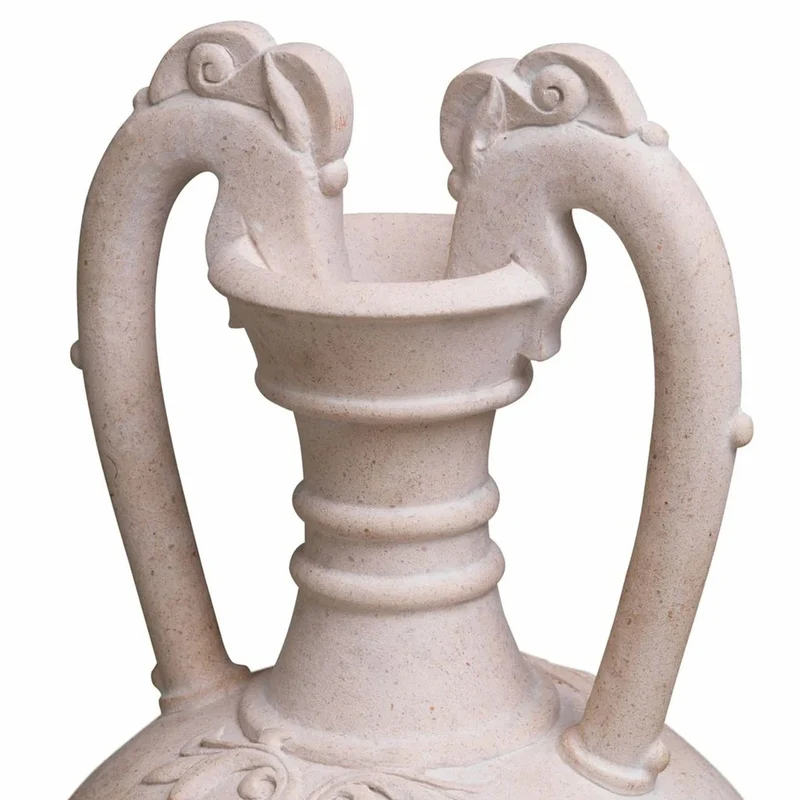 Casa Padrino Luxus Barock Deko Amphore Sandfarben H. 53 cm - Wohnzimmer Deko