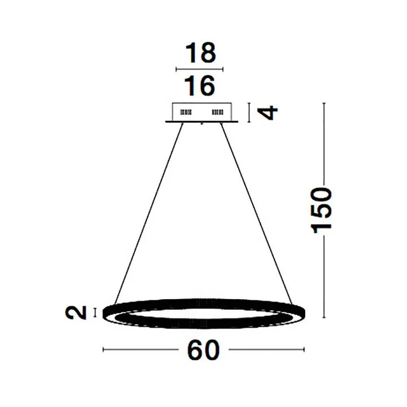 Cilion LED Hängelampe Ø 60cm Messing, Gold