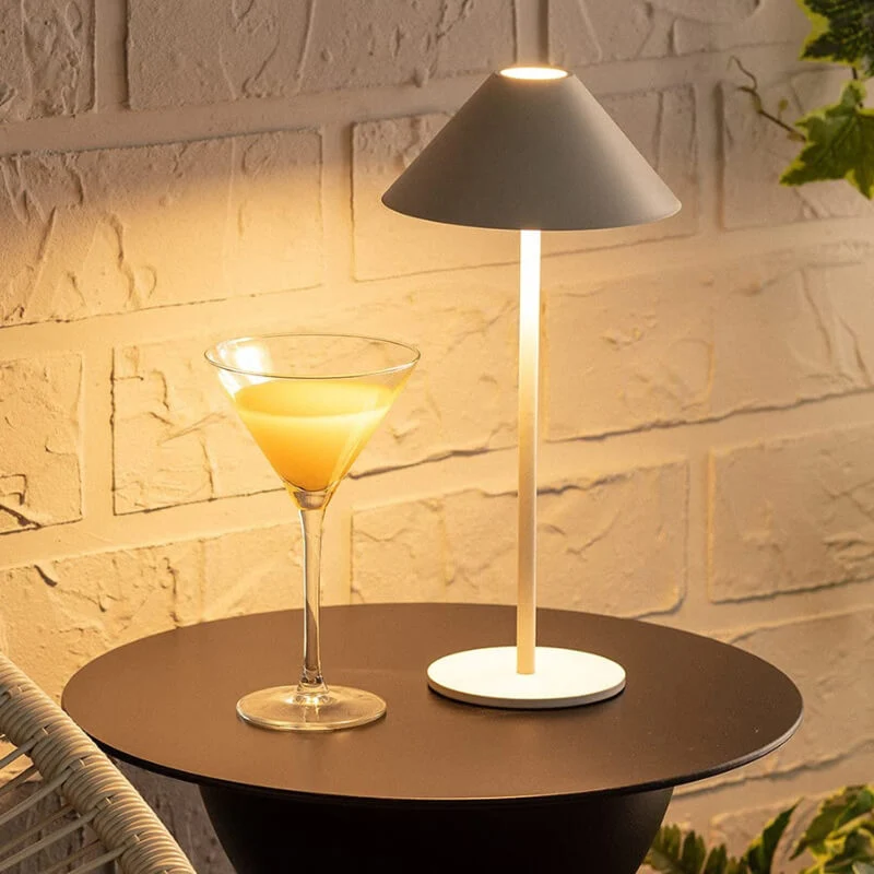 Oplaadbare Tafellamp Draadloos Dimbaar LED 3000K Warm Wit Binnen Buiten Aanraakbediening Metaal 31cm | Sansoti