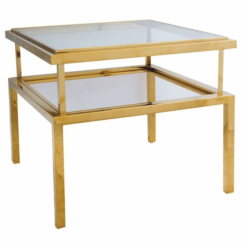 Casa Padrino Luxus Beistelltisch Gold H. 55 cm - Wohnzimmer Möbel