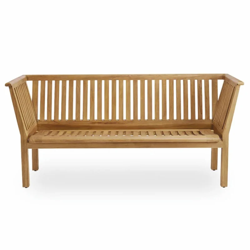 Casa Padrino Luxus Teakholz Gartenbank Braun 180 cm - Teakholz Garten Möbel