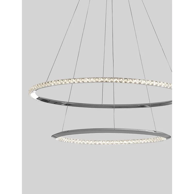 Netuno LED Kristall Hängelampe Ø 80cm