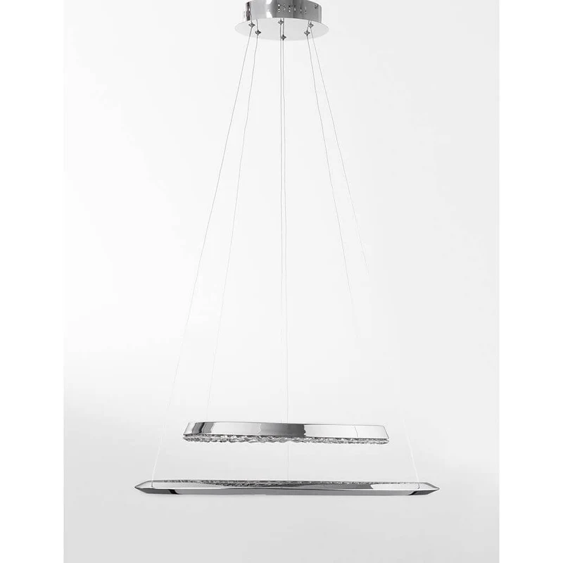 Netuno LED Hängeleuchte Klar, Chrom
