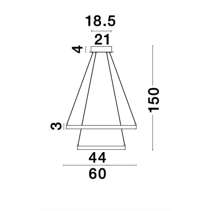 Leon LED Hängeleuchte Ø 60cm Gold