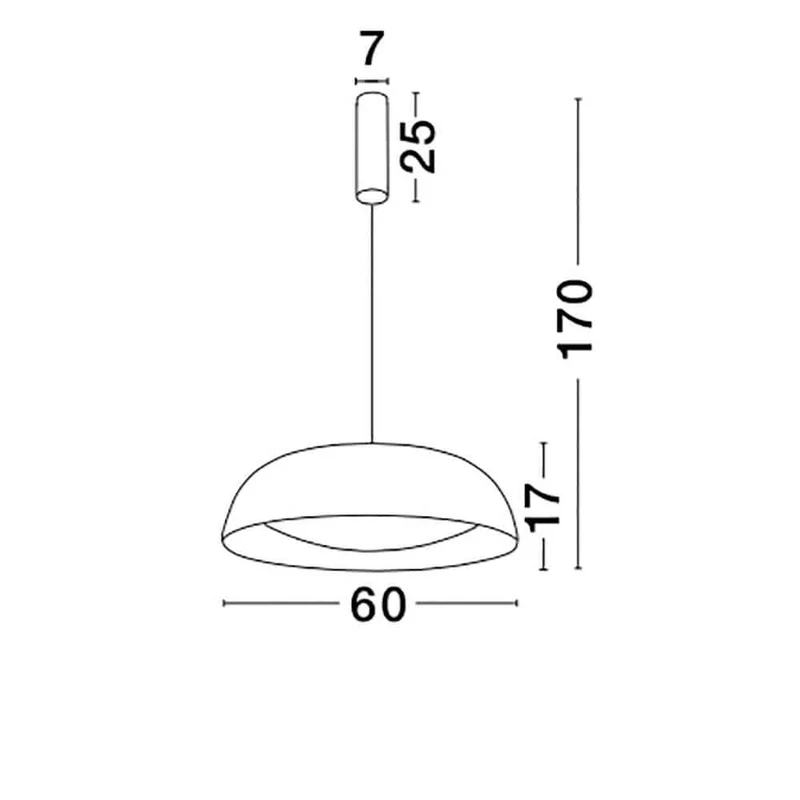 Landon LED Hängelampe Ø 60cm Schwarz