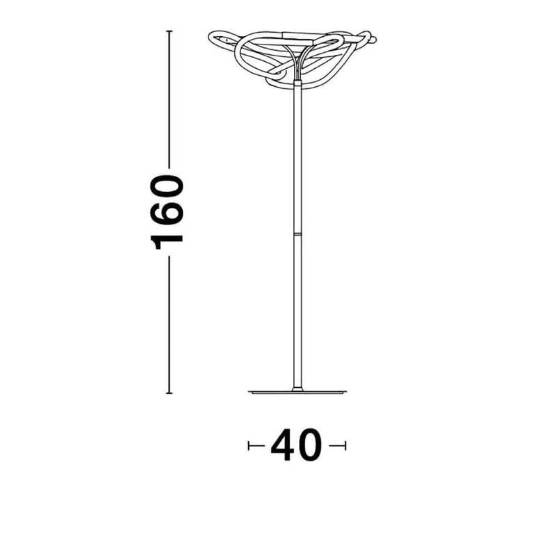 Tiriac LED Stehleuchte Metall, Gold