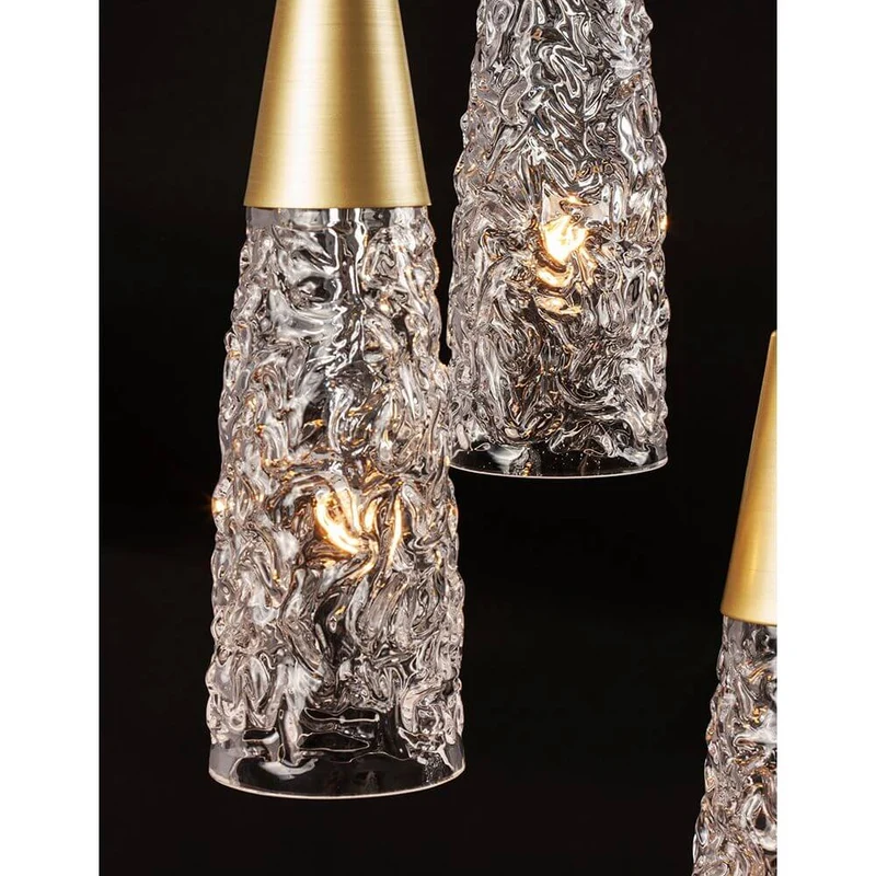 Kovac Hängelampe 3-flammig Glas Gold