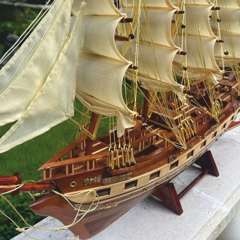 Casa Padrino Deko Segelschiff France II 74 cm - Handgefertigtes Modellschiff
