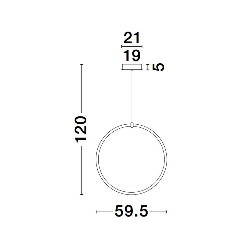 Girdino LED Runde Hängelampe Ø 59,5cm