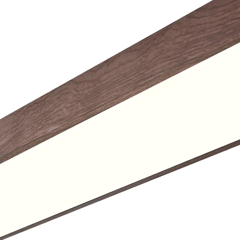 Plafondlamp 90 cm Langwerpig LED Houtlook Metaal Koel Wit Schuin Plafond | Sansoti