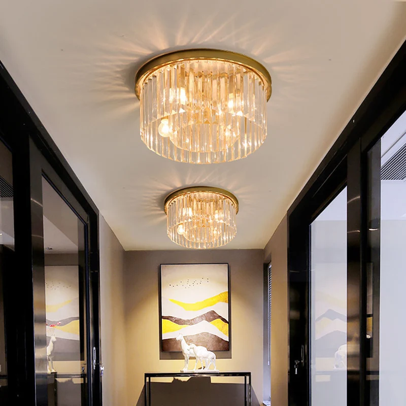 Kristal Plafondlamp met IJzeren Frame E14 Fitting voor Woonkamer Eetkamer Slaapkamer Decoratieve Verlichting | Sansoti
