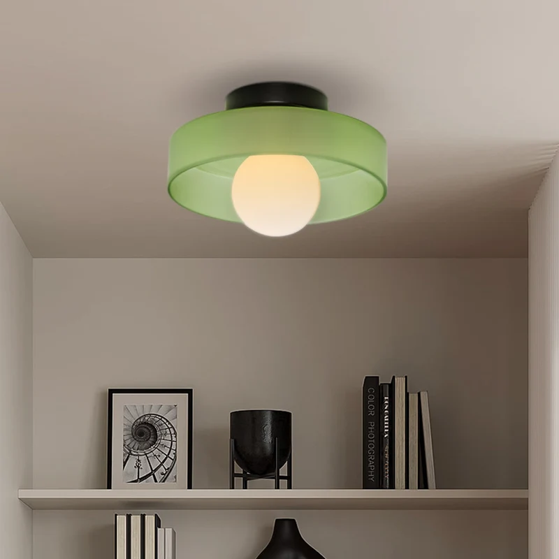 Ronde Plafondlamp Glas & Metaal G9 Fitting Drie Kleurtemperaturen 25cm 35cm Slaapkamer Woonkamer LED Plafondverlichting | Sansoti
