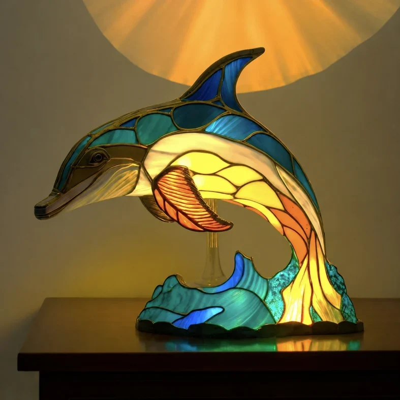 Sfeervolle Dierenlamp LED Tafellamp Metaal Resin 15cm Slaapkamer Woonkamer Decoratieve Nachtlamp op Batterijen | Sansoti