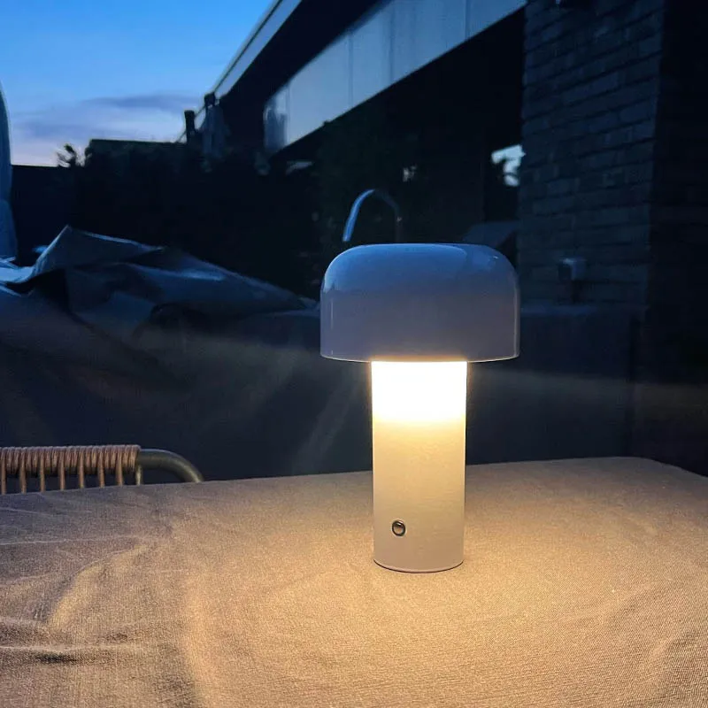 Draadloze Oplaadbare Tafellamp 21x12.5cm Dimbaar LED Sfeerlicht voor Bureaulamp Nachtkastje Woonkamer | Sansoti