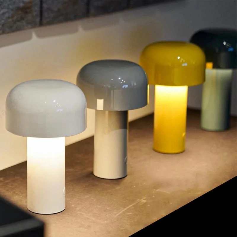 Paddenstoel Tafellamp LED Oplaadbaar Touch Dimbaar Sfeerlamp Modern Design Decoratieve Verlichting Draadloos | Sansoti