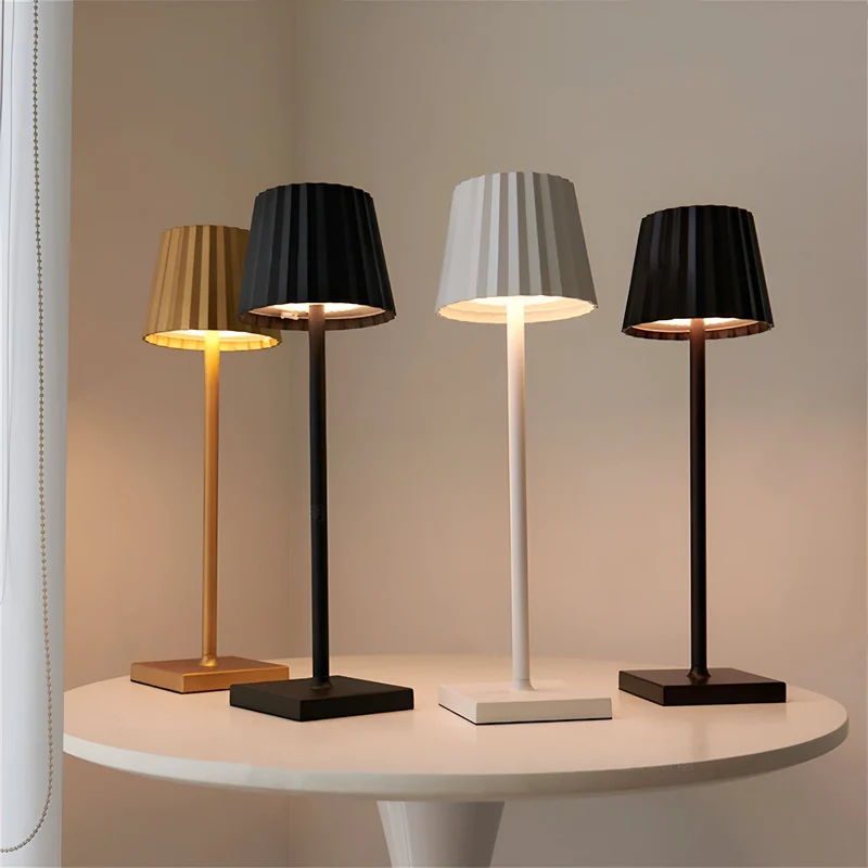 Oplaadbare Tafellamp Draadloos Dimbaar Touch 3000K Warm Licht Binnen Buiten Terras Slaapkamer Restaurant 38cm | Sansoti
