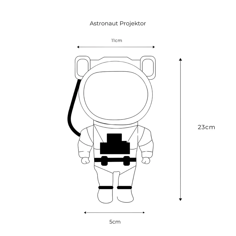 Astronaut Sterrenprojector LED Nachtlamp Sterrenhemel Melkweg Kinderkamer Slaapkamer Sfeerverlichting | Sansoti