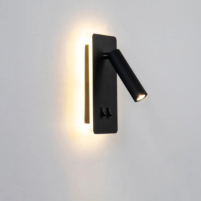 Verstelbare LED Wandlamp met Leeslicht en Sfeervolle Achtergloed voor Slaapkamer Woonkamer en Gangverlichting | Sansoti