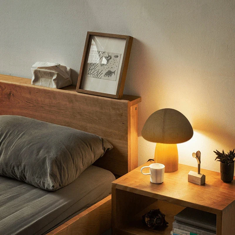 Paddenstoel Tafellamp Oplaadbaar met Touch Dimmer Warm LED Licht voor Slaapkamer Kinderkamer Woonkamer | Sansoti