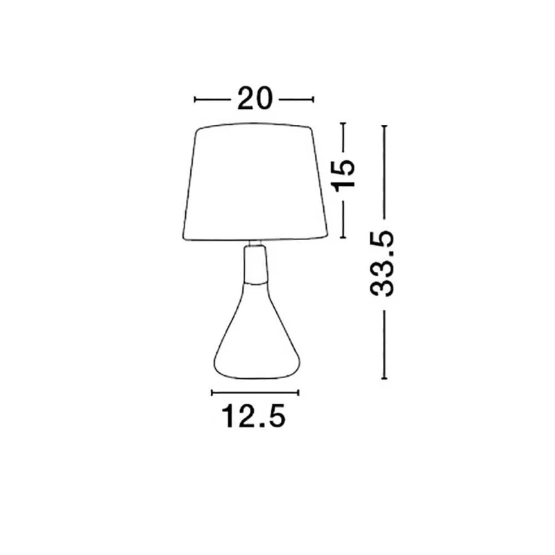 Montes Metall Tischlampe mit Textilschirm