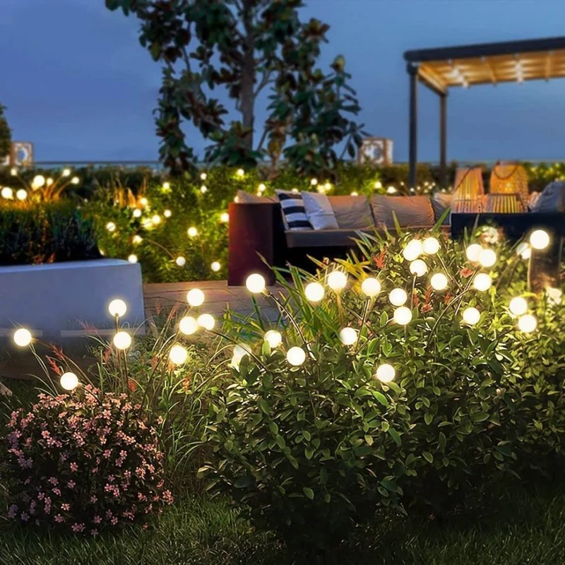 Zonne-energie Tuinverlichting met Bewegende LED-Takken IP65 Waterdicht 6-10 LED Vuurvliegjes Effect Outdoor | Sansoti