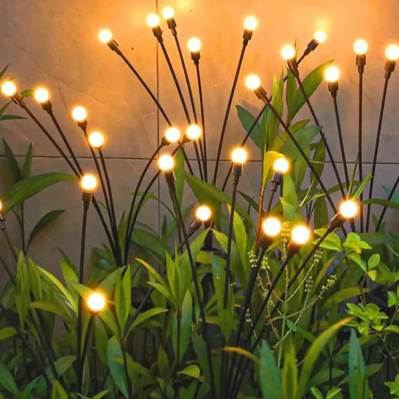 Zonne-energie Tuinverlichting met Bewegende LED-Takken IP65 Waterdicht 6-10 LED Vuurvliegjes Effect Outdoor | Sansoti