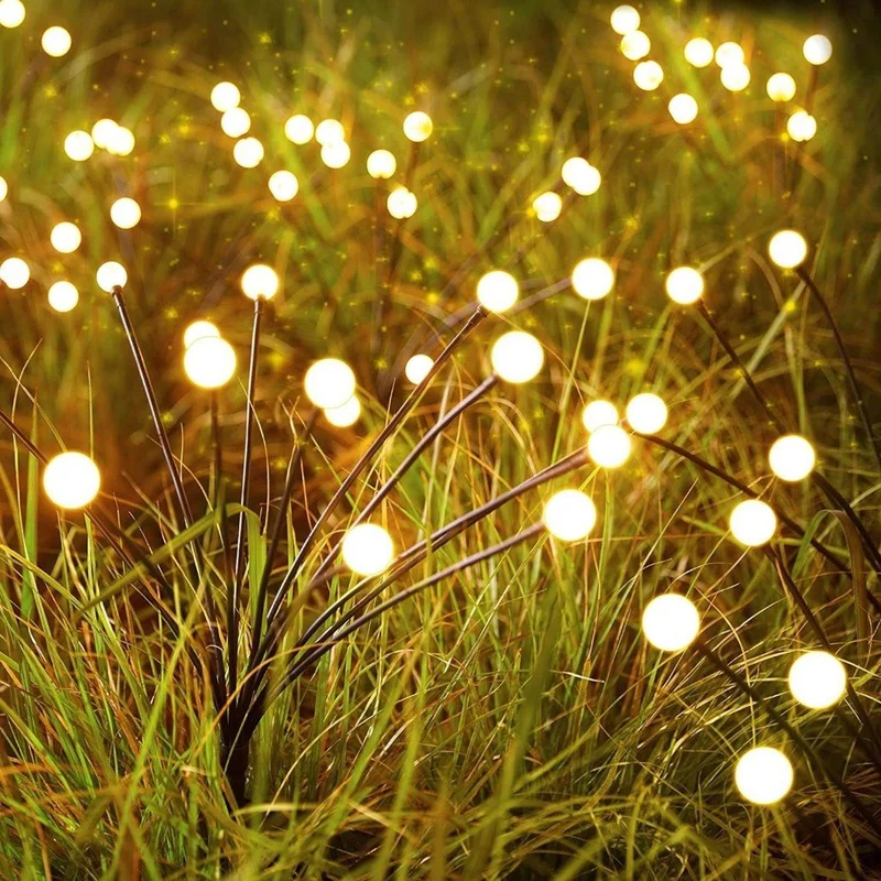 Zonne-energie Tuinverlichting met Bewegende LED-Takken IP65 Waterdicht 6-10 LED Vuurvliegjes Effect Outdoor | Sansoti