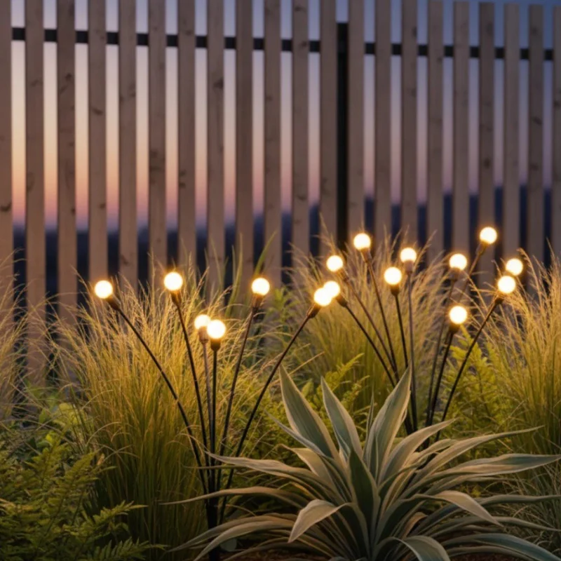 Zonne-energie Tuinverlichting met Bewegende LED-Takken IP65 Waterdicht 6-10 LED Vuurvliegjes Effect Outdoor | Sansoti