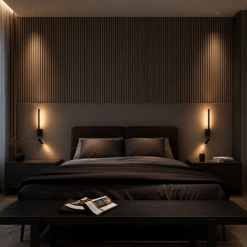 Wandlamp Slaapkamer met Draaibare Leeslamp 345° Rotatie Zwart Wit Aluminium Indirect Licht Moderne Verlichting | Sansoti