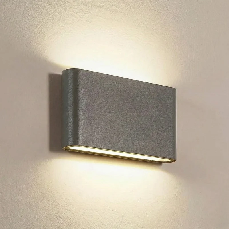 Buitenwandlamp LED IP65 Waterdicht Aluminium Zwart Wit Grijs voor Tuin Terras Veranda Modern Design 6W 12W | Sansoti