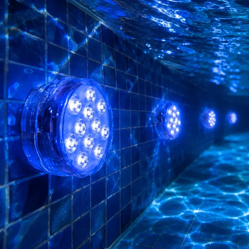 Onderwaterlamp RGB LED 10 Kleuren met Afstandsbediening Zuignap voor Zwembad Vijver Aquarium Decoratieve Verlichting | Sansoti