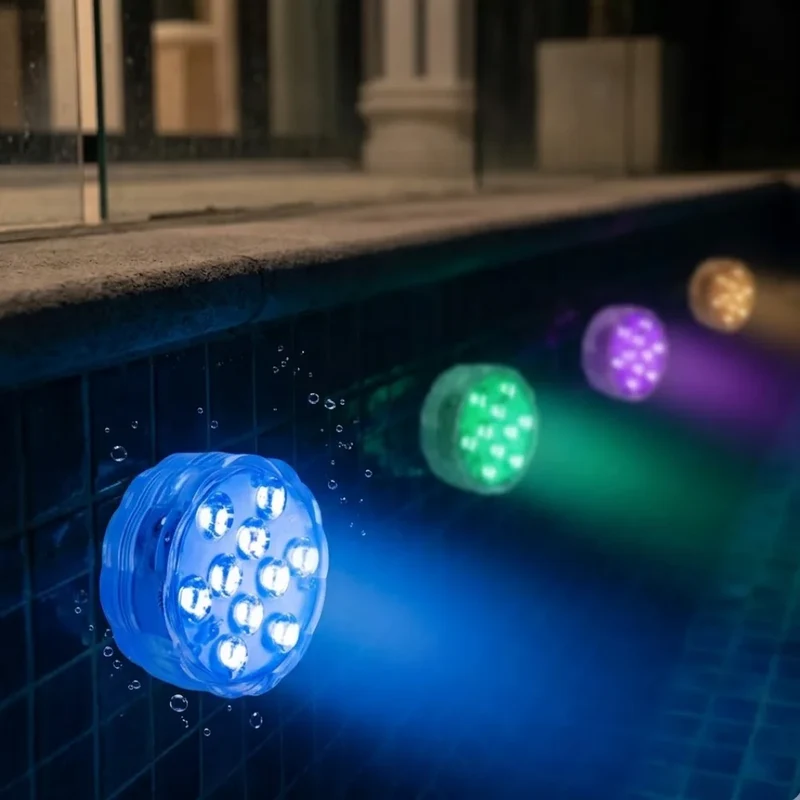 Onderwaterlamp RGB LED 10 Kleuren met Afstandsbediening Zuignap voor Zwembad Vijver Aquarium Decoratieve Verlichting | Sansoti