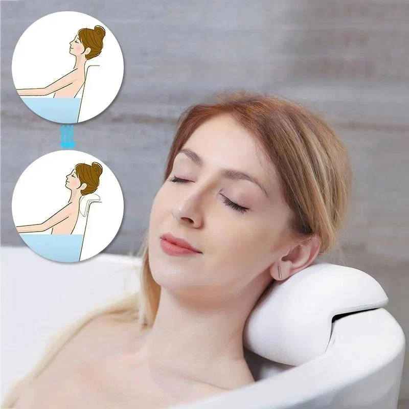 Ergonomisch Badkussen met Zuignappen Waterbestendig Neksteun voor Bad Spa Wellness Comfort Ontspanning | Sansoti