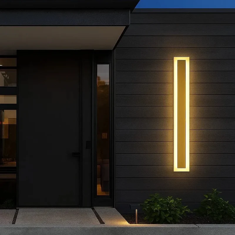 Buitenwandlamp LED Goud IP65 Waterdicht Dimbaar 30-120cm Lineair Design Modern Gevellicht Tuinverlichting Terras | Sansoti