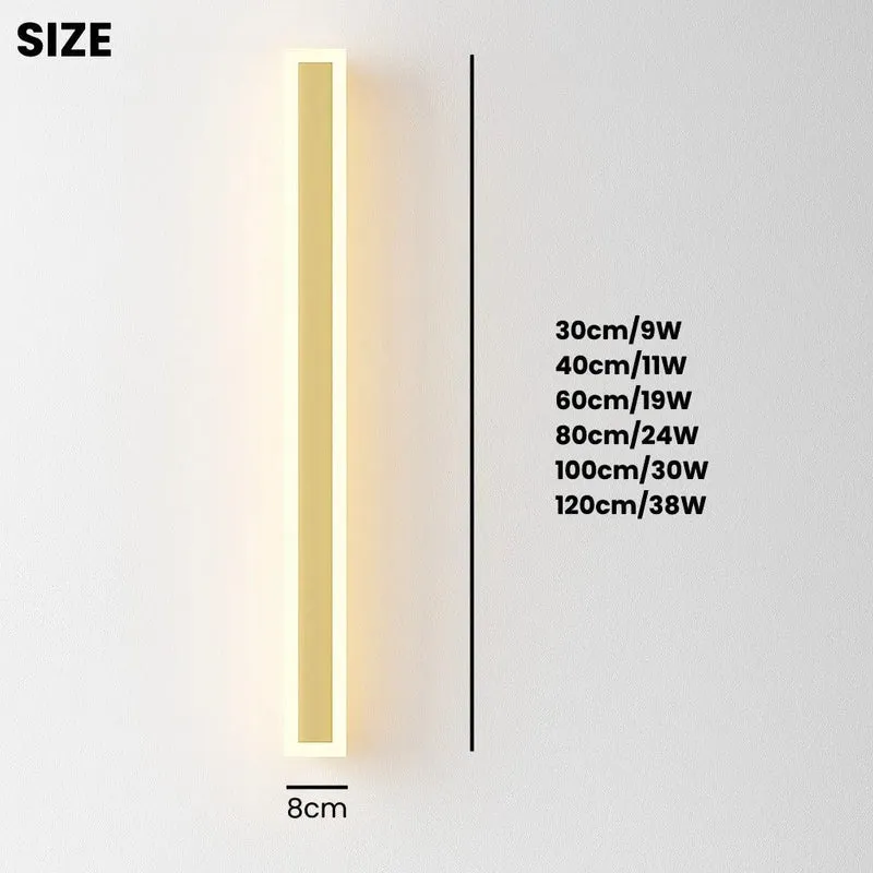 Buitenwandlamp LED Goud IP65 Waterdicht Dimbaar 30-120cm Lineair Design Modern Gevellicht Tuinverlichting Terras | Sansoti