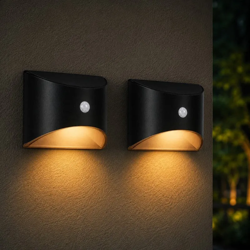 Zonne-energie Buitenlamp met Bewegingssensor IP65 Waterdicht LED Verlichting voor Tuin Muur Pad Oprit | Sansoti